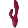 Бордовый вибратор-кролик Mion - 22 см.