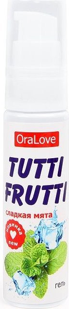 Гель-смазка Tutti-frutti со вкусом сладкой мяты - 30 гр.