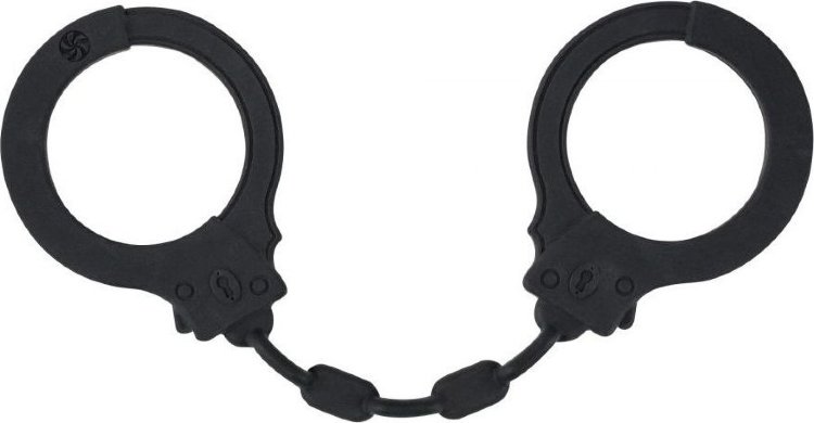 Черные силиконовые наручники Suppression