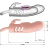 Телесная насадка на пенис с вибрацией Sloane - 18,7 см.
