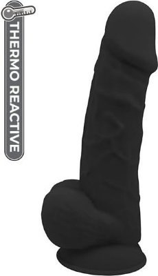 Черный фаллоимитатор на присоске DILDO 8.5INCH - 20 см. Длина: 2 см. Диаметр: 4.5 см. Это реалистичный фаллоимитатор. Проникновение будет чувствоваться так, как будто это настоящая вещь! Головка, яички и вены также вносят свой вклад в этот опыт. Фаллоимитатор имеет присоску. Еще одной замечательной особенностью является то, что он обладает термореактивными свойствами. Фаллоимитатор станет мягче, когда его нагревают в воде или микроволновой печи, и тверже, когда он охлаждается в воде или холодильнике. Продвинутый фаллоимитатор для продвинутого сексуального удовольствия. Страна: Китай. Материал: силикон.