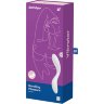 Белый вибромассажер Rrrolling Pleasure с движущимся шариком - 23 см.