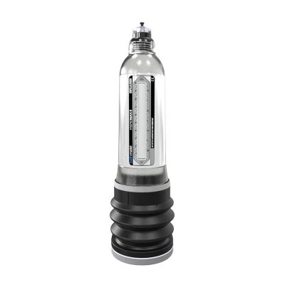 Прозрачная гидропомпа Bathmate HydroMAX8 Длина: 33 см. Диаметр: 10.2 см. Гидропомпа является безопасным средством увеличения полового члена в домашних условиях. Подходит для мужчин с размером 16-21 см. Bathmate Hydromax8 - это уникальная гидропомпа из серии Hydromax, которая на 35% эффективнее и на 15% больше Bathmate Hercules. Она также оснащена переключателем для быстрого сброса воды и фиксации разряжения и функцией поворота колбы. Помпа абсолютно безопасна, проста в использовании и эффективна – она удобно крепится на основании пениса, не вызывая дискомфорта, и создает достаточное давление для эффективных тренировок, не требуя постоянной подкачки. В отличие от других вакуумных помп, гидропомпы Bathmate использует силу воды, поэтому его нужно использовать в ванной или душе. Благодаря гидропомпе происходит усиленный прилив крови к тканям паховой области, каверозным телам, в следствие чего увеличивается длина и диаметр полового члена. Эрекция пениса становится более выраженной и продолжительной. При регулярном использовании происходит увеличение пениса на 2-3 см. Страна: Великобритания. Материал: анодированный пластик, силикон.