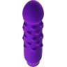Фиолетовый вибратор с шишечками - 17 см.