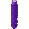 Фиолетовый вибратор с шишечками - 17 см.