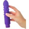 Фиолетовый вибратор с шишечками - 17 см.