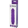 Фиолетовый вибратор с шишечками - 17 см.