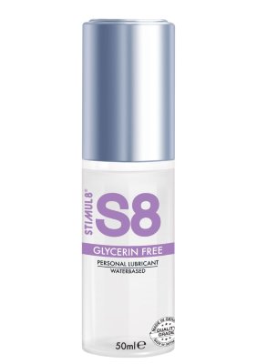 Лубрикант на водной основе S8 Glycerin Free без глицерина - 50 мл.  Цена 1 976 руб. Этот премиальный лубрикант на водной основе полностью не содержит глицерина, что делает его идеальным выбором для людей с чувствительной кожей или склонной к раздражению. Формулы без глицерина снижают риск развития грибковых инфекций и сухости, обеспечивая более чистое и мягкое использование. Лубрикант S8 Glycerin Free также подходит для веганов, имеет сбалансированный pH и не содержит сульфатов, парабенов, агрессивных консервантов и фталатов. Совместим с презервативами и легко смывается без остатка, обеспечивая безопасную и приятную интимную близость без ущерба для комфорта и качества. вода, бутиленгликоль, пропиленгликоль, гидроксиэтилцеллюлоза, пантенол, сок листьев алоэ вера, молочная кислота, сорбат калия. Страна: Германия. Объем: 50 мл.