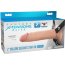 Телесный полый страпон на черных ремнях Hollow Silicone Strap-on - 17,8 см. - Телесный полый страпон на черных ремнях Hollow Silicone Strap-on - 17,8 см.