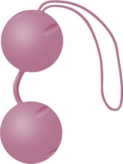 Нежно-розовые вагинальные шарики Joyballs с петелькой