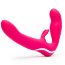 Ярко-розовый безремневой страпон Rechargeable Vibrating Strapless Strap-On  Цена 14 180 руб. - Ярко-розовый безремневой страпон Rechargeable Vibrating Strapless Strap-On