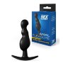 Черная фигурная анальная втулка - 8,5 см.