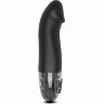 Черный вибратор с электростимуляцией Real Deal Neal - 16,5 см.
