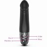 Черный вибратор с электростимуляцией Real Deal Neal - 16,5 см.