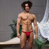 Красные мужские хлопковые трусы-бразилиана