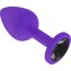 Фиолетовая силиконовая пробка с чёрным кристаллом - 7,3 см.  Цена 1 719 руб. - Фиолетовая силиконовая пробка с чёрным кристаллом - 7,3 см.