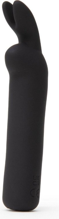 Черная вибропуля с ушками Rechargeable Rabbit Ears Bullet Vibrator