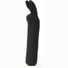 Черная вибропуля с ушками Rechargeable Rabbit Ears Bullet Vibrator