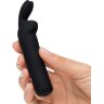 Черная вибропуля с ушками Rechargeable Rabbit Ears Bullet Vibrator