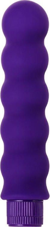 Фиолетовый фигурный вибратор - 17 см.