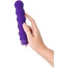 Фиолетовый фигурный вибратор - 17 см.
