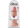Телесный фаллоимитатор King Cock 10 Chubby - 25 см.