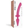 Розовый двусторонний фаллоимитатор Strap-On-Me Dildo Plug-In Switch size S
