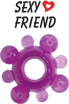 Фиолетовое эрекционное кольцо Sexy Friend
