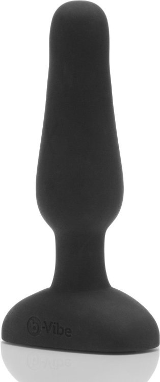 Анальная вибропробка чёрного цвета NOVICE REMOTE CONTROL PLUG BLACK - 10,2 см.