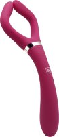 Бордовый двусторонний стимулятор Aster - 28,2 см.