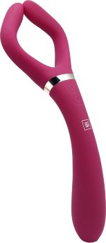 Бордовый двусторонний стимулятор Aster - 28,2 см.