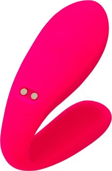 Розовый вибратор для пар Prawno с пультом ДУ