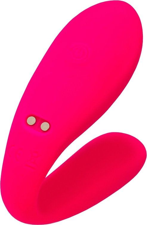 Розовый вибратор для пар Prawno с пультом ДУ