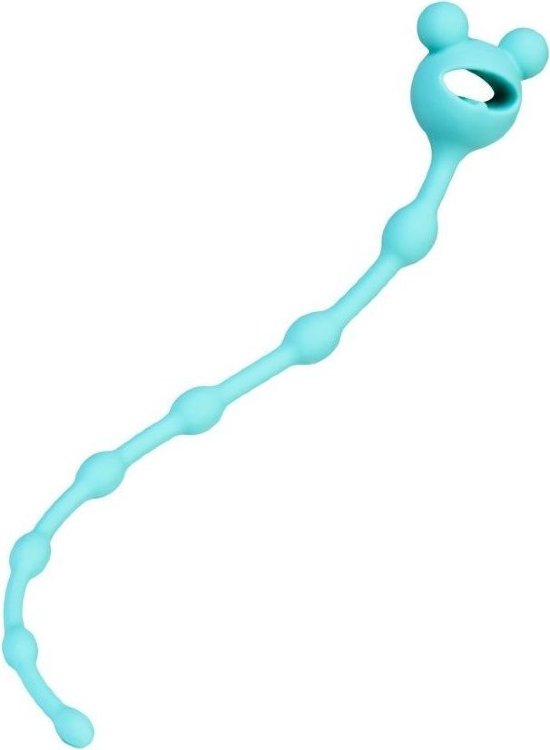 Мятная силиконовая анальная цепочка Froggy - 27,4 см.