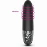 Черный вибратор с электростимуляцией Sleak Freak - 14 см.