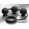 Анальные шарики Tom of Finland Silicone Cock Ring with 3 Weighted Balls