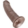 Коричневый фаллоимитатор 9 Cock - 22,9 см.