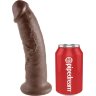 Коричневый фаллоимитатор 9 Cock - 22,9 см.