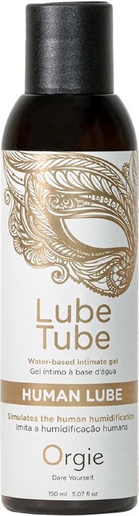 Интимный гель на водной основе Lube Tube Human Lube - 150 мл.