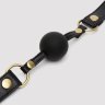 Черный кляп-шар Bound to You Faux Leather Ball Gag