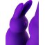 Фиолетовый вибратор с утолщением посередине и клиторальным зайчиком - 18 см.  Цена 2 317 руб. - Фиолетовый вибратор с утолщением посередине и клиторальным зайчиком - 18 см.