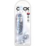Прозрачный фаллоимитатор King Cock Clear 6 Cock with Balls - 17,8 см.