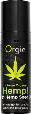 Возбуждающий интимный гель для пар ORGIE Hemp Intense Orgasm - 15 мл.  Цена 4 033 руб. Интимный гель для пар ORGIE Hemp Intense Orgasm сделает ваш опыт невероятно ярким. Этот гель, насыщенный активными ингредиентами, создает настоящую симфонию ощущений, которые приведут вас к интенсивному оргазму. Каждое нанесение этого геля – это экспресс-билет в мир вибраций и страсти. Вибрационный эффект ощущается мгновенно, даря вам ощущение гармоничного покалывания и пульсации. А согревающие и охлаждающие свойства подарят вам невероятно приятное ощущение, словно вы погружаетесь в водопад эмоций. Секрет интенсивности этого геля в его уникальном составе. Конопляное масло и другие активные ингредиенты работают в совершенном сочетании, усиливая ваше возбуждение и оргазм. Простота использования – еще одно преимущество этого геля. Просто нанесите небольшое количество на интимные зоны, и ощутите магию момента. Рекомендации Orgie по дозировке помогут вам найти свою оптимальную дозу, которая сделает ваши ощущения идеальными. Функция интимного геля ORGIE Hemp Intense Orgasm заключается в создании мгновенных интенсивных ощущений. Он подарит вам покалывание, согревание и охлаждение, сделав каждое мгновение интимности неповторимым. Откройте для себя новый уровень наслаждения с этим уникальным гелем. Страна: Португалия. Объем: 15 мл.