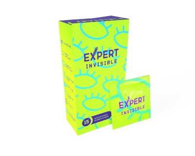 Ультратонкие презервативы Expert Invisible - 15 шт.  Цена 1 901 руб. Длина: 18 см. Презервативы гладкие ультратонкие невидимые, изготовлены из натурального латекса без запаха и протестированы с помощью электронной системы контроля качества. Имеют дополнительную смазку для повышенного комфорта. Отличаются высокой тонкостью, сохраняя надёжность и чувствительность. Номинальная ширина - 52 мм. Толщина стенки - 0,03 мм. В упаковке - 15 шт. Страна: Тайланд. Материал: латекс. Объем: 15 шт.