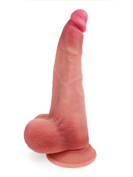 Телесный вибратор-реалистик на присоске - 30 см.