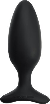 Черная анальная втулка LOVENSE Hush 2 (M) - 13,5 см.