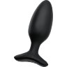 Черная анальная втулка LOVENSE Hush 2 (M) - 13,5 см.