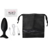 Черная анальная втулка LOVENSE Hush 2 (M) - 13,5 см.