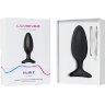 Черная анальная втулка LOVENSE Hush 2 (M) - 13,5 см.