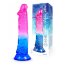 Яркий розово-синий фаллоимитатор с присоской - Яркий розово-синий фаллоимитатор с присоской